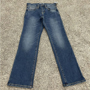 Old Navy Jeans 10 Boys Youth Blue Denim Straight Leg Adjustable Waist Pockets Q3